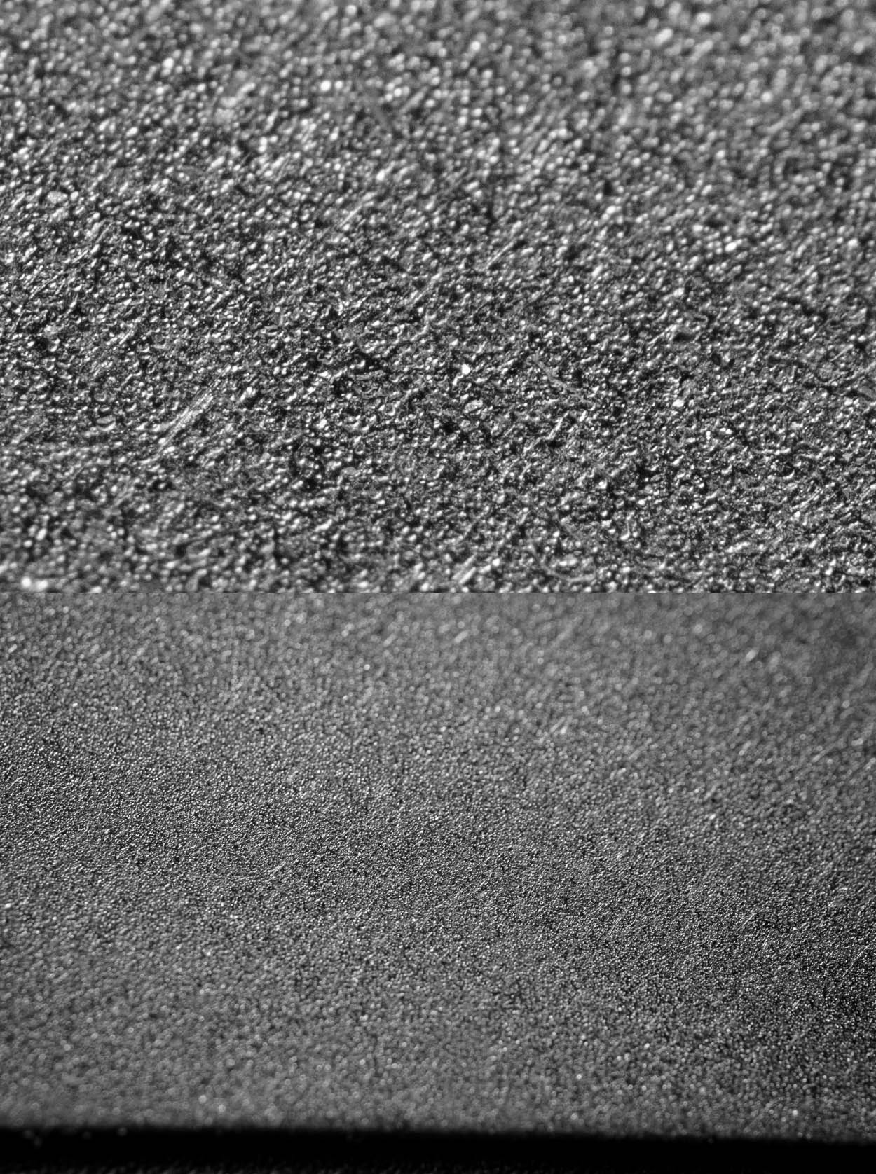 diamond sharpening stone 1000 grit magnified comparison