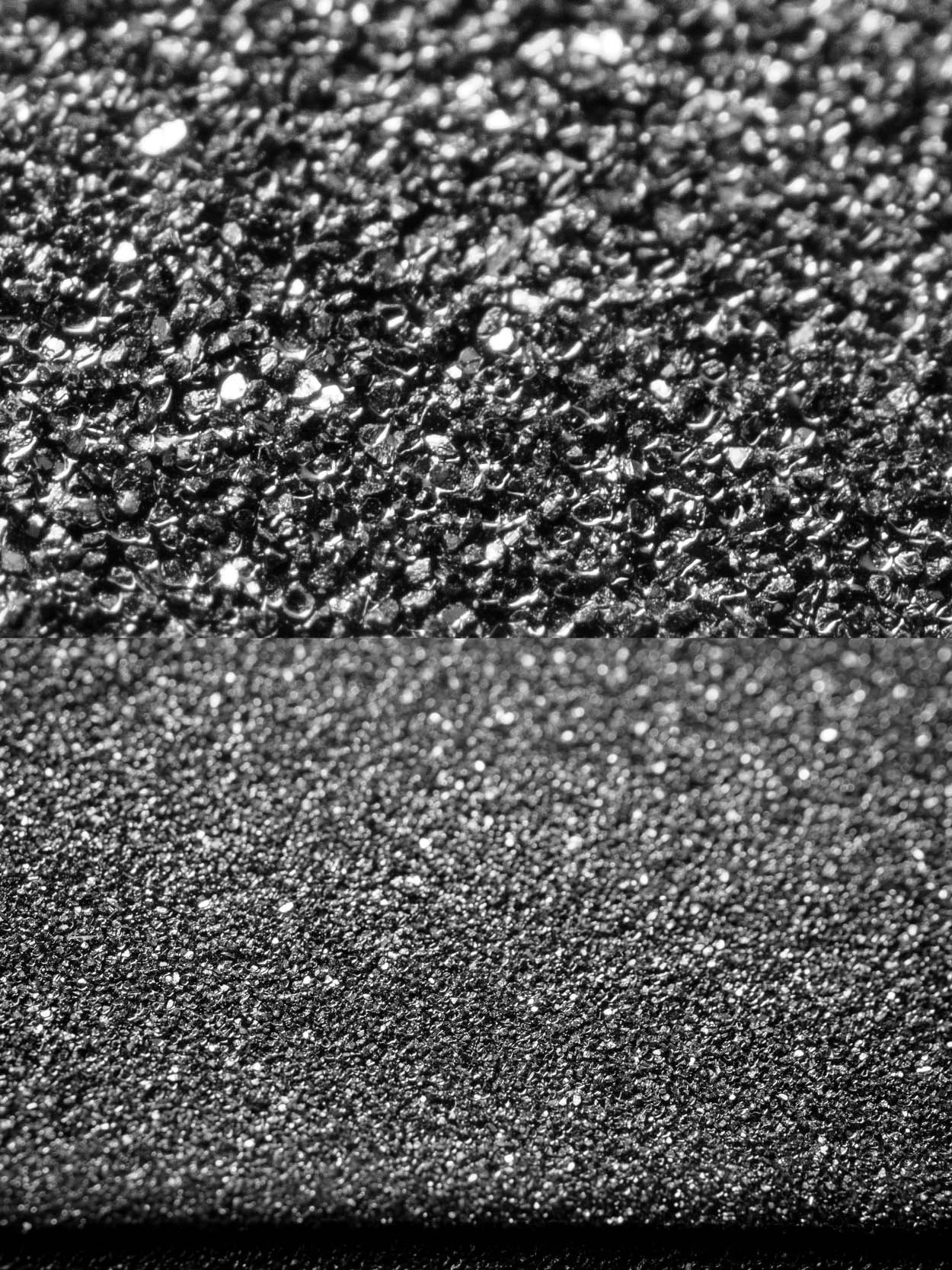 diamond sharpening stone 240 grit magnified comparison