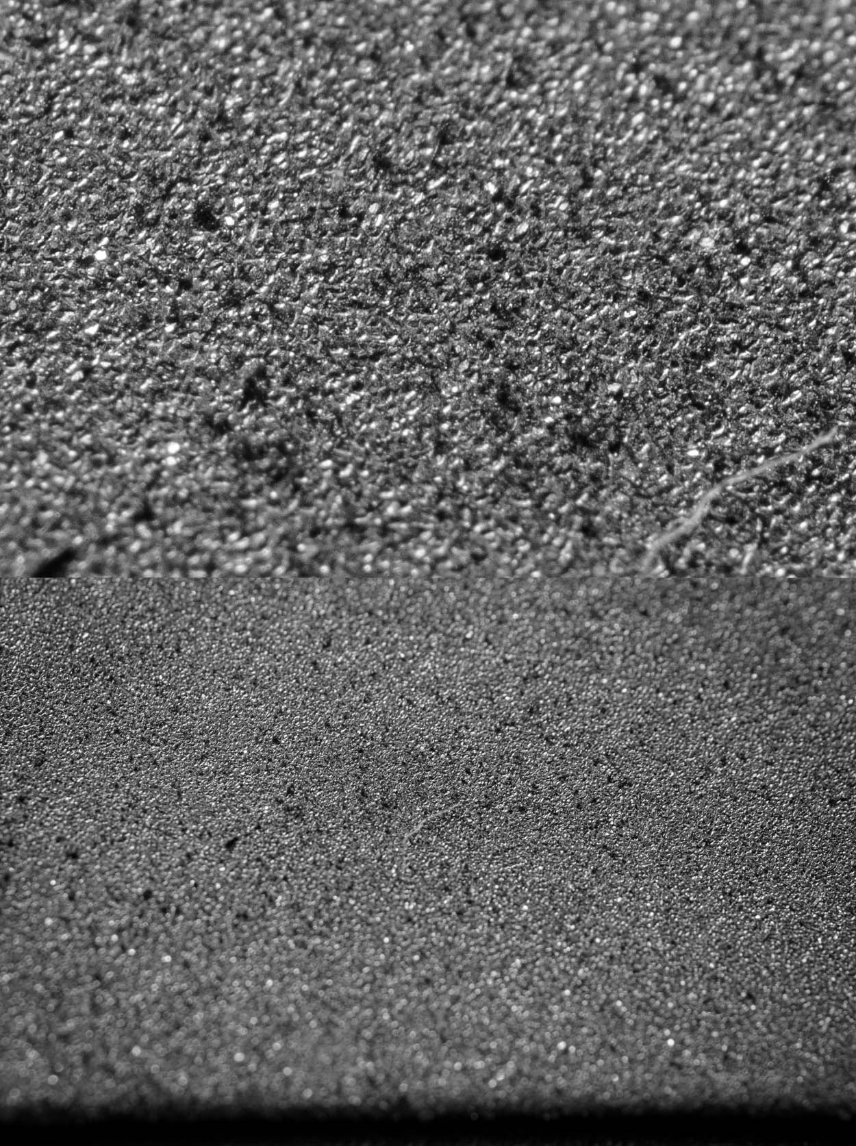 diamond sharpening stone 600 grit magnified comparison