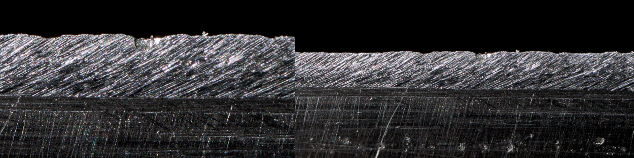 sharpening knife on diamond stone coarse grit