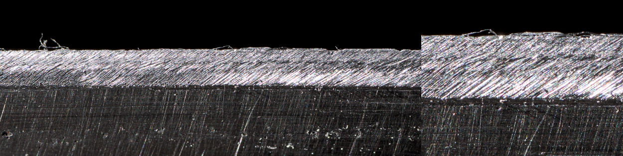 sharpening knife on diamond stone medium grit - burr formation