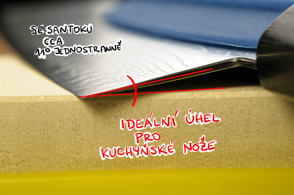 shapton angle guide Santoku knife 11 degrees one-side sharpening