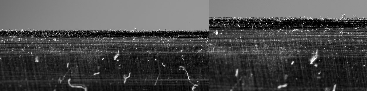 carbide pull-through knife sharpener - edge damage demonstration